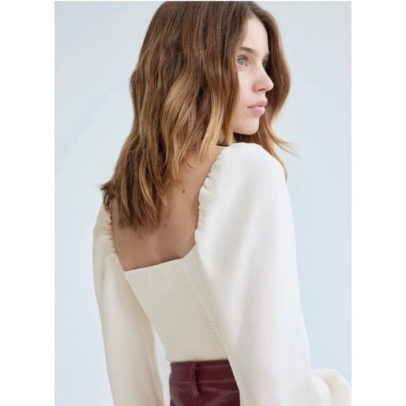 Wilfred Novella ls blouse M birch off wht - Picture 2 of 3